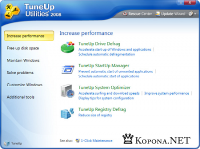 TuneUp Utilities 2008 7.0.8001 Final - Russian / English