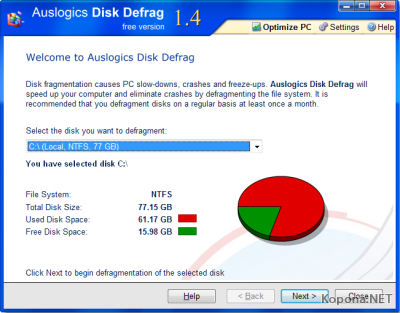 Auslogics Disk Defrag 1.5.18.325 Rus
