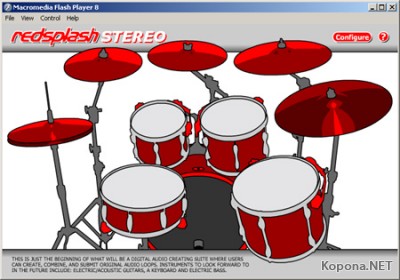 Red Splash Stereo Drums