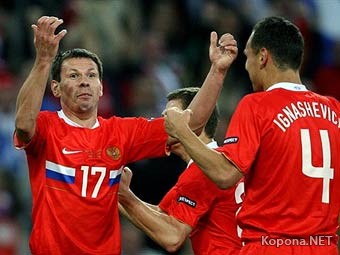 Сборная России победила Грецию в матче Евро-2008