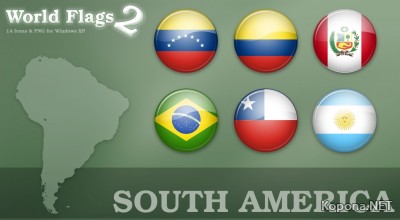 World Flags Icon Set 2 - South America