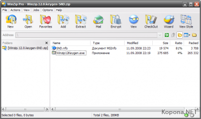 WinZip 12.0 Build 8252