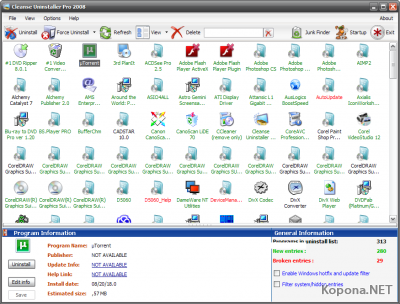 Zards Software Cleanse Uninstaller Pro 2008 v4.6.5