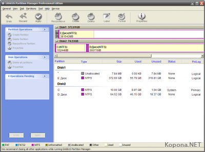 EASEUS Partition Manager v2.0.1 Professional Edition