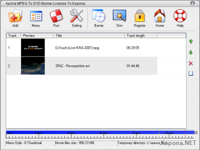 Mediatox Aurora MPEG to DVD Burner v5.2.21
