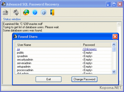 Elcomsoft Advanced SQL Password Recovery v1.01