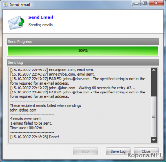 Kristanix Software Email Sender Deluxe v2.08